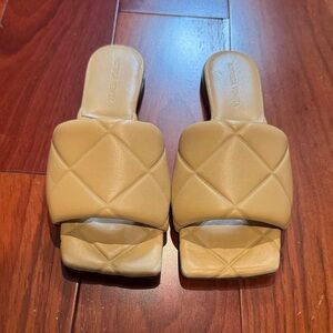 Bottega Veneta Tan Quilted Mules